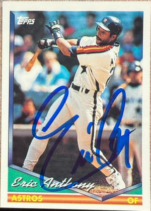 Eric Anthony Signed 1994 Topps Baseball Card - Houston Astros #182