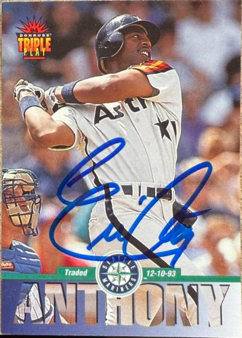 Eric Anthony Signed 1994 Triple Play Baseball Card - Seattle Mariners #122