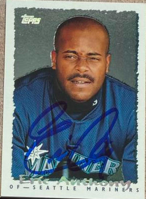 Eric Anthony Signed 1995 Topps Cyberstats Baseball Card - Seattle Mariners #341