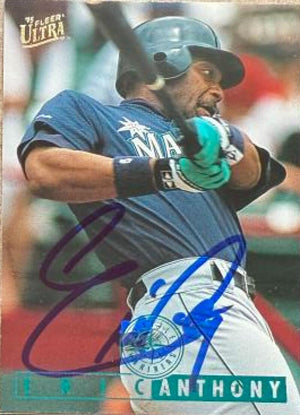 Eric Anthony Signed 1995 Fleer Ultra Baseball Card - Seattle Mariners #98