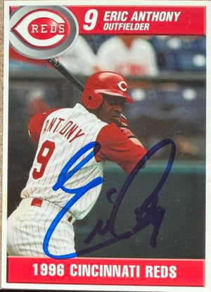 Eric Anthony Signed 1996 Kahn's Baseball Card - Cincinnati Reds #NNO
