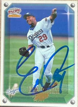Eric Anthony Signed 1998 Pacific Invincible Gems of the Diamond Baseball Card - Los Angeles Dodgers #166