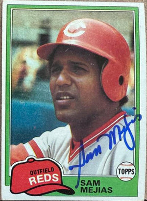 Sam Mejias Signed 1981 Topps Baseball Card - Cincinnati Reds