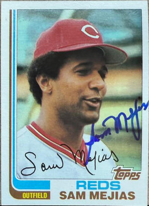 Sam Mejias Signed 1982 Topps Baseball Card - Cincinnati Reds