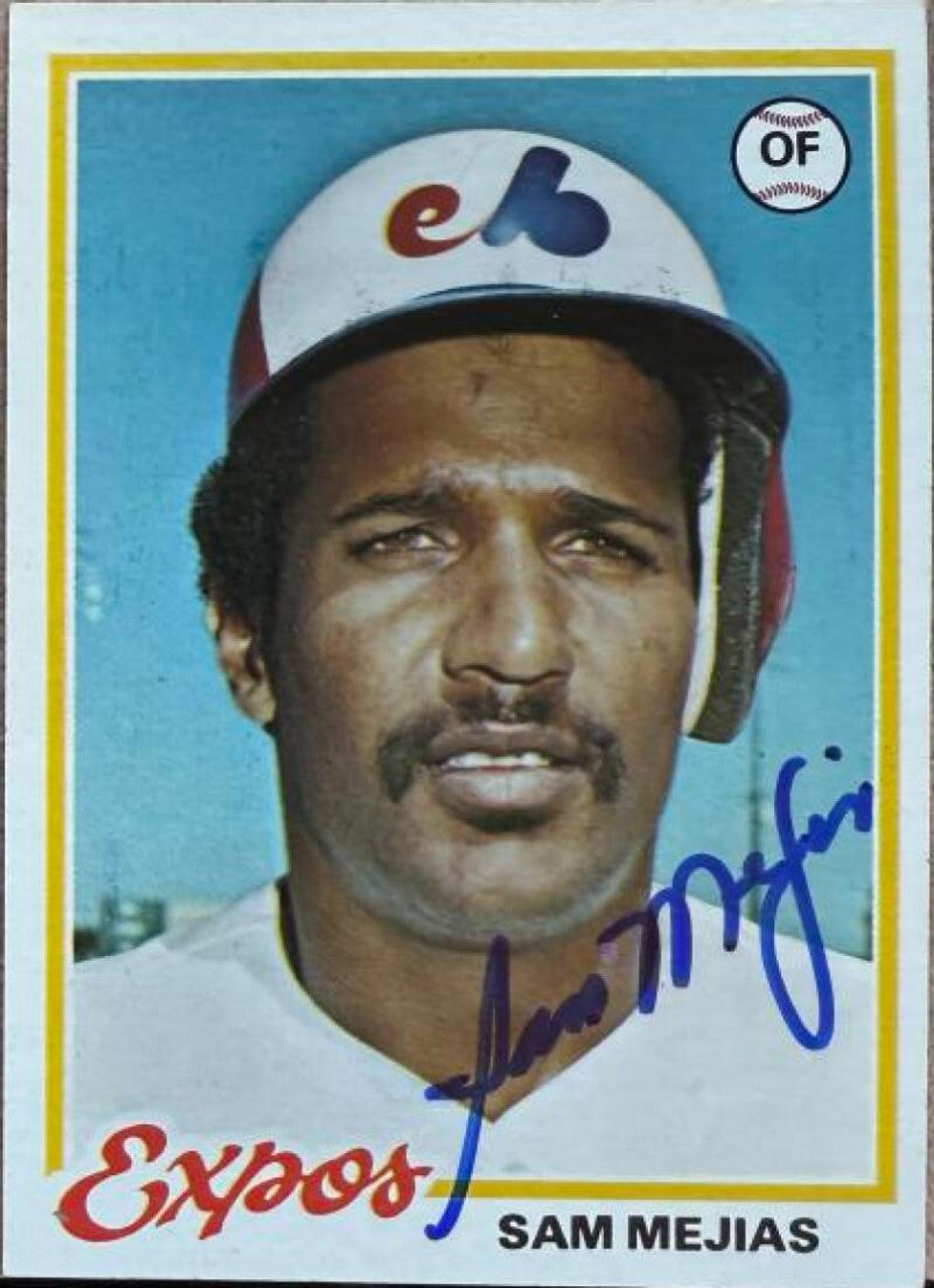 Sam Mejias Signed 1978 Topps Baseball Card - Montreal Expos