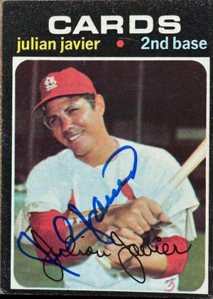 Julian Javier Signed 1971 Topps Baseball Card - St Louis Cardinals