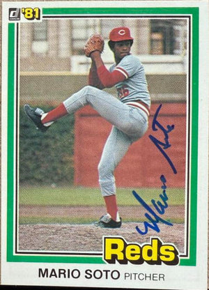 Mario Soto Signed 1981 Donruss Baseball Card - Cincinnati Reds