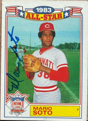 Mario Soto Signed 1984 Topps All-Star Glossy Baseball Card - Cincinnati Reds