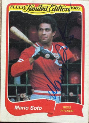 Mario Soto Signed 1985 Fleer Limited Edition Baseball Card - Cincinnati Reds
