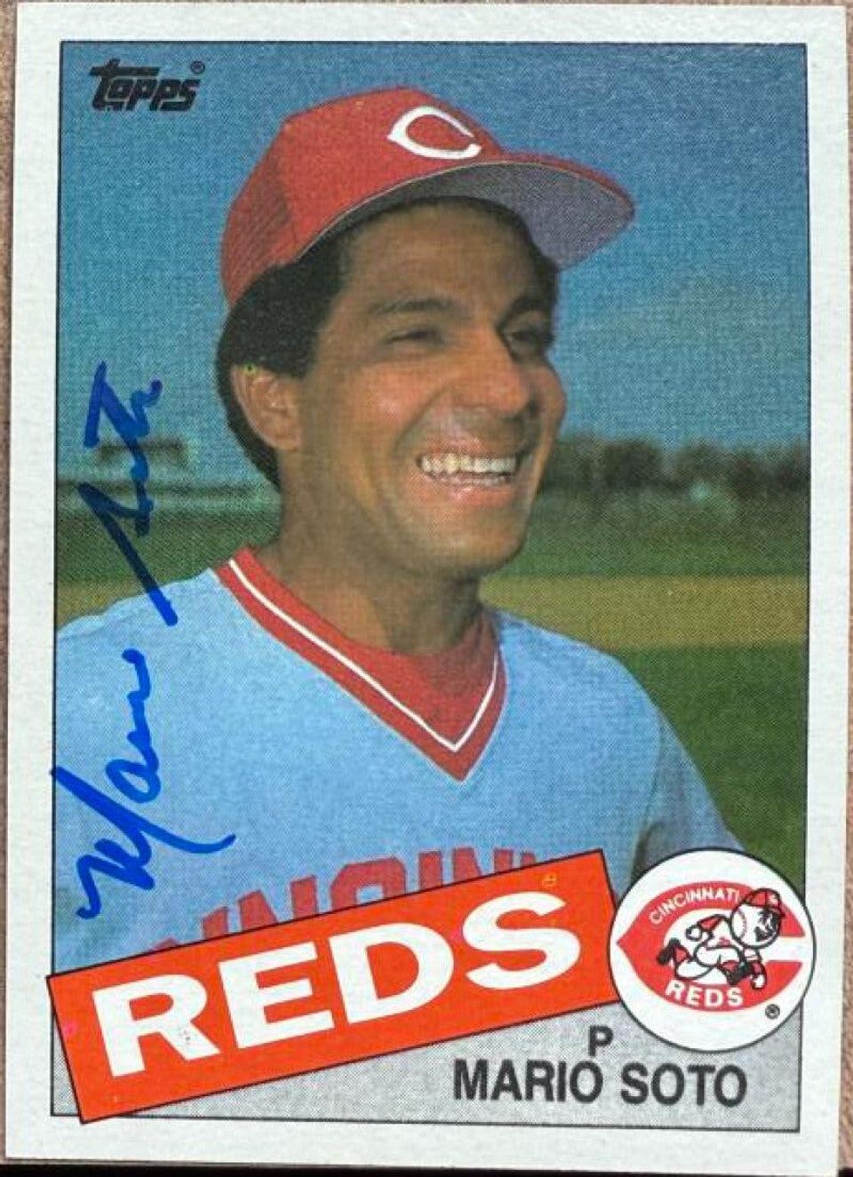 Mario Soto Signed 1985 Topps Baseball Card - Cincinnati Reds