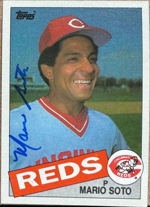 Mario Soto Signed 1985 Topps Baseball Card - Cincinnati Reds