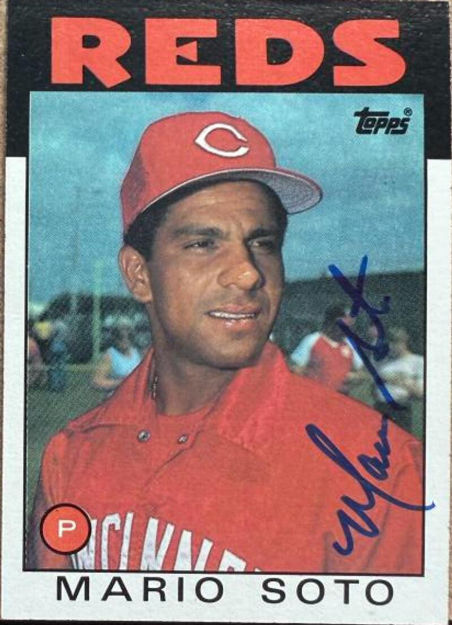 Mario Soto Signed 1986 Topps Baseball Card - Cincinnati Reds