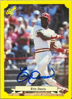 Eric Davis Signed 1987 Classic Update Yellow Baseball Card - Cincinnati Reds #102