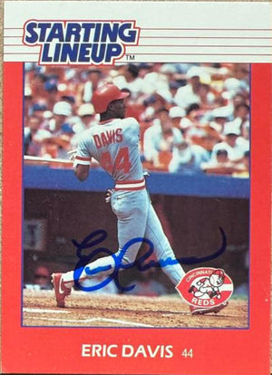 Eric Davis Signed 1988 Kenner Starting Lineup Cards Baseball Card - Cincinnati Reds #3397102020