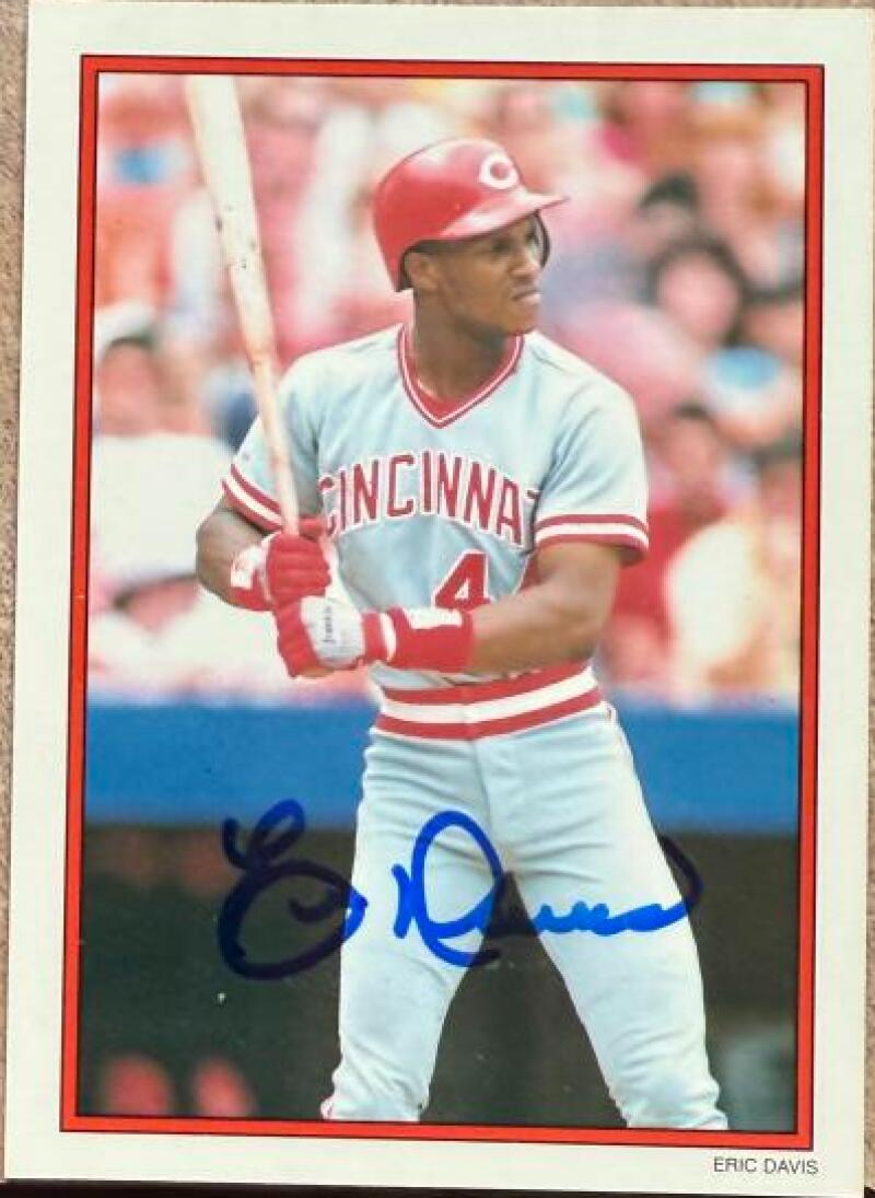 Eric Davis Signed 1990 Topps - All-Star Glossy Baseball Card - Cincinnati Reds #25