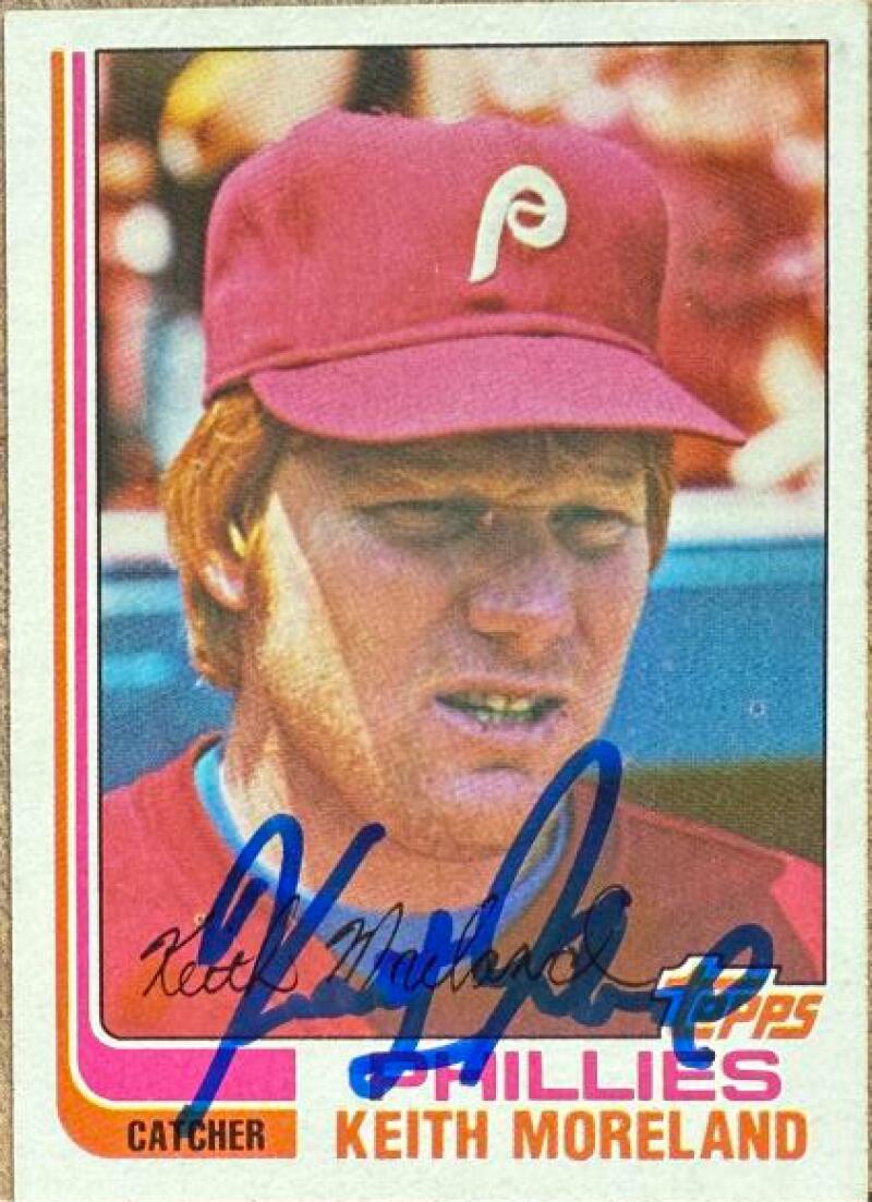 Keith Moreland Signed 1982 Topps Baseball Card - Philadelphia Phillies #384