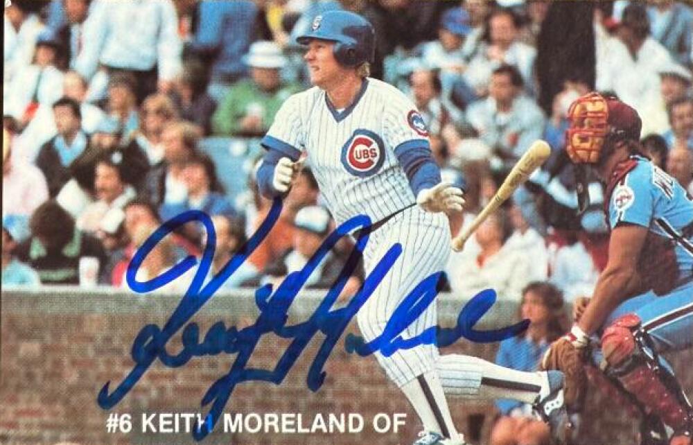 Keith Moreland Signed 1984 7-Up Baseball Card - Chicago Cubs #6