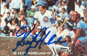 Keith Moreland Signed 1984 7-Up Baseball Card - Chicago Cubs #6