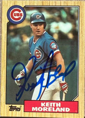 Keith Moreland Signed 1987 Topps Tiffany Baseball Card - Chicago Cubs #177