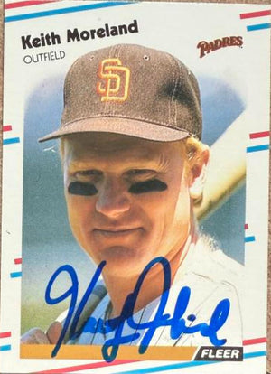 Keith Moreland Signed 1988 Fleer Update Baseball Card - San Diego Padres #U-124