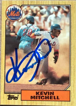 Kevin Mitchell Signed 1987 Topps Tiffany Baseball Card - New York Mets #653