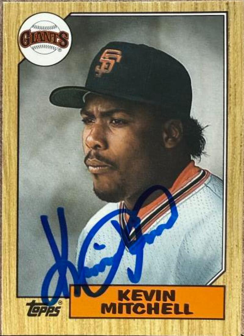 Kevin Mitchell Signed 1987 Topps Traded Baseball Card - San Francisco Giants #81T