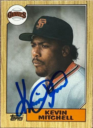 Kevin Mitchell Signed 1987 Topps Traded Baseball Card - San Francisco Giants #81T