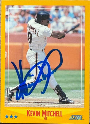 Kevin Mitchell Signed 1988 Score Baseball Card - San Francisco Giants #481