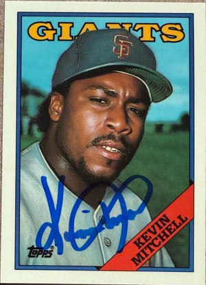 Kevin Mitchell Signed 1988 Topps Tiffany Baseball Card - San Francisco Giants #497