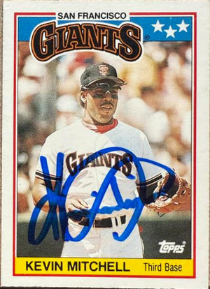 Kevin Mitchell Signed 1988 Topps UK Minis Baseball Card - San Francisco Giants #48
