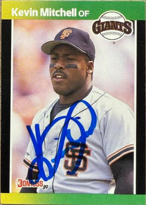 Kevin Mitchell Signed 1989 Donruss Baseball's Best Baseball Card - San Francisco Giants #281