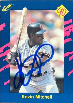 Kevin Mitchell Signed 1990 Classic Blue Baseball Card - San Francisco Giants #64