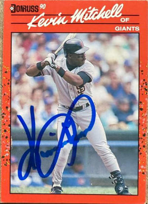 Kevin Mitchell Signed 1990 Donruss Baseball Card - San Francisco Giants #98
