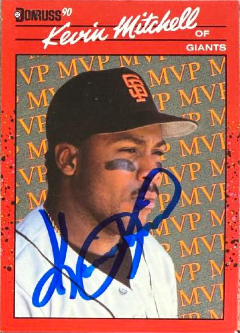 Kevin Mitchell Signed 1990 Donruss Bonus MVPs Baseball Card - San Francisco Giants #BC-11