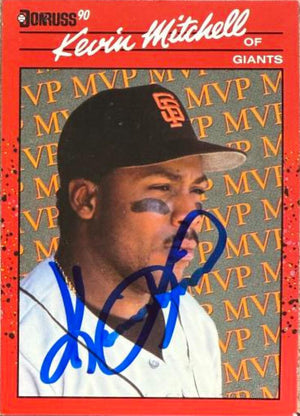 Kevin Mitchell Signed 1990 Donruss Bonus MVPs Baseball Card - San Francisco Giants #BC-11