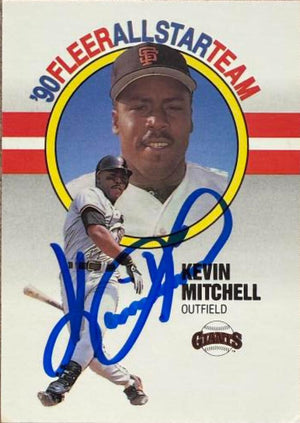Kevin Mitchell Signed 1990 Fleer '90 Fleer All-Star Team Baseball Card - San Francisco Giants #6