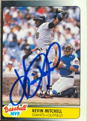 Kevin Mitchell Signed 1990 Fleer Baseball MVP's Baseball Card - San Francisco Giants #27
