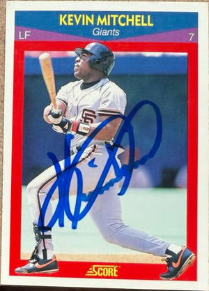 Kevin Mitchell Signed 1990 Score 100 Superstars Baseball Card - San Francisco Giants #50