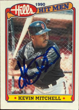 Kevin Mitchell Signed 1990 Topps Hills Hit Men Baseball Card - San Francisco Giants #5