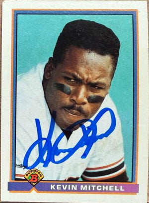 Kevin Mitchell Signed 1991 Bowman Baseball Card - San Francisco Giants #636