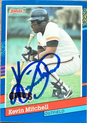 Kevin Mitchell Signed 1991 Donruss Baseball Card - San Francisco Giants #255