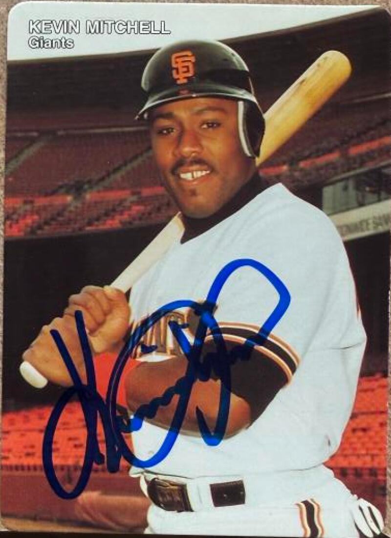 Kevin Mitchell Signed 1990 Mother's Cookies Baseball Card - San Francisco Giants #5
