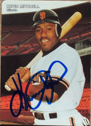Kevin Mitchell Signed 1990 Mother's Cookies Baseball Card - San Francisco Giants #5