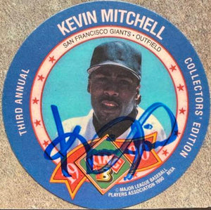 Kevin Mitchell Signed 1990 King B Discs Baseball Card - San Francisco Giants #2