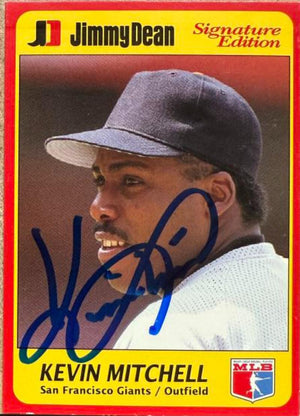 Kevin Mitchell Signed 1991 Jimmy Dean Baseball Card - San Francisco Giants #13