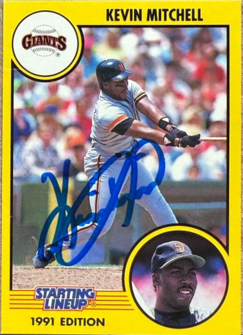 Kevin Mitchell Signed 1991 Kenner Starting Lineup Cards Baseball Card - San Francisco Giants