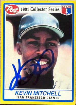 Kevin Mitchell Signed 1991 Post Baseball Card - San Francisco Giants #24