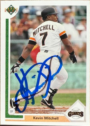 Kevin Mitchell Signed 1991 Upper Deck Baseball Card - San Francisco Giants #247