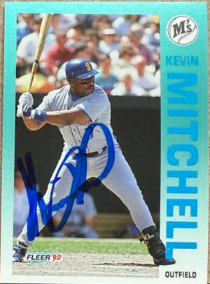 Kevin Mitchell Signed 1992 Fleer Update Baseball Card - Seattle Mariners#U-56