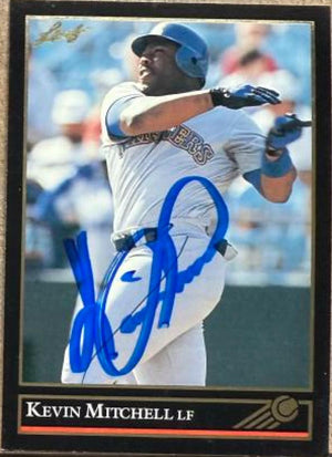 Kevin Mitchell Signed 1992 Leaf Black Gold Baseball Card - Seattle Mariners #185